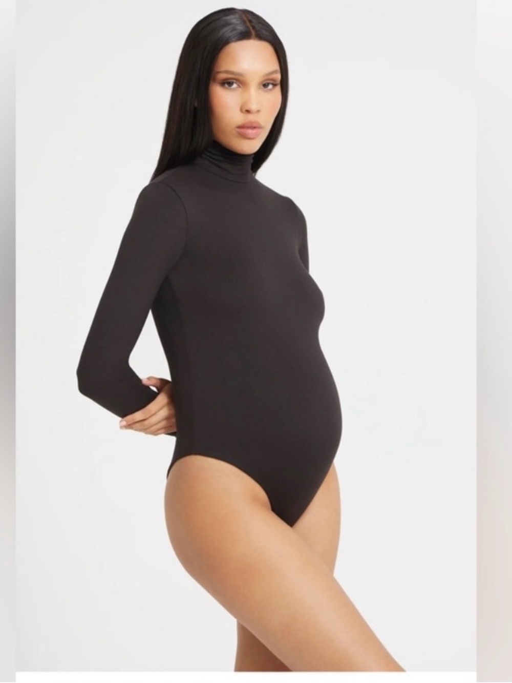 Bumpsuit The Lara Long-Sleeve Turtleneck Maternity Bodysuit Black XS NWT